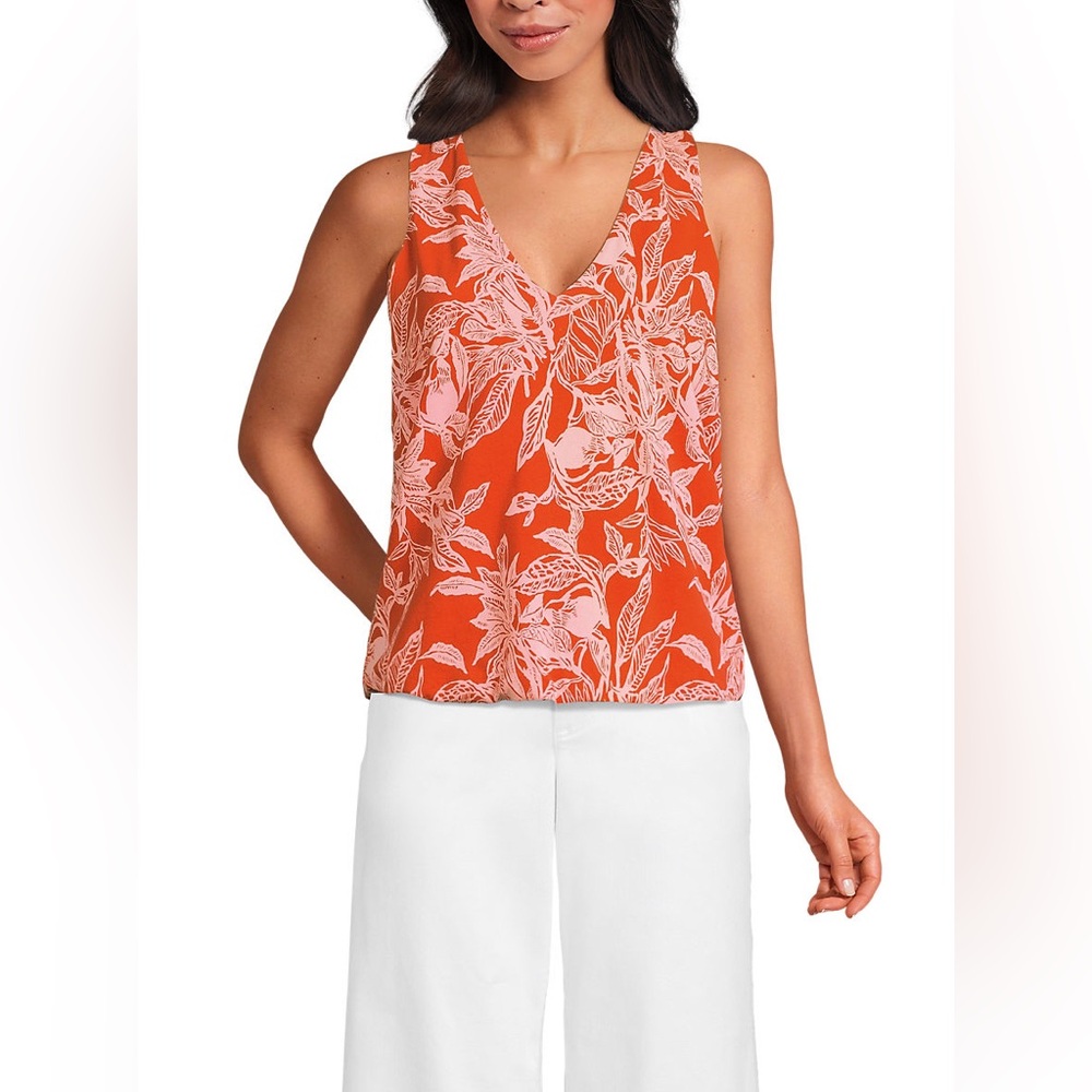 Lands' End Women's Orange  Sleeveless Top